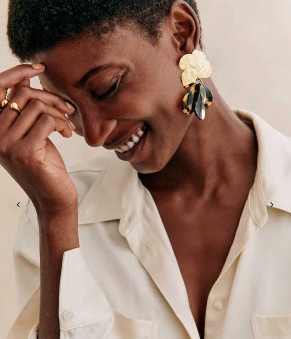 Evening Wear Styling With Chunky Gold Earrings